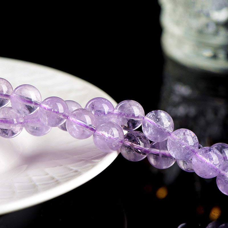 Natural Lavender Amethyst Round Beads – Light Purple Crystal for DIY