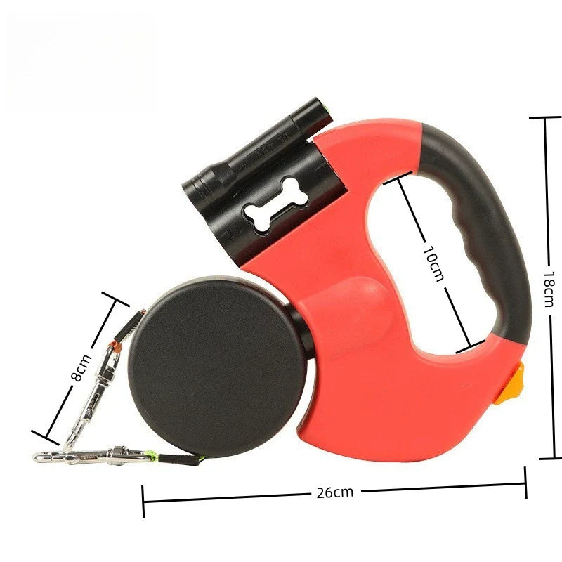LED Automatic Retractable Traction Rope with Two-Headed and Plastic Bag Box Dog Leash Dog Chain Pet Supplies Dog Accessories small medium pet travel pull harness