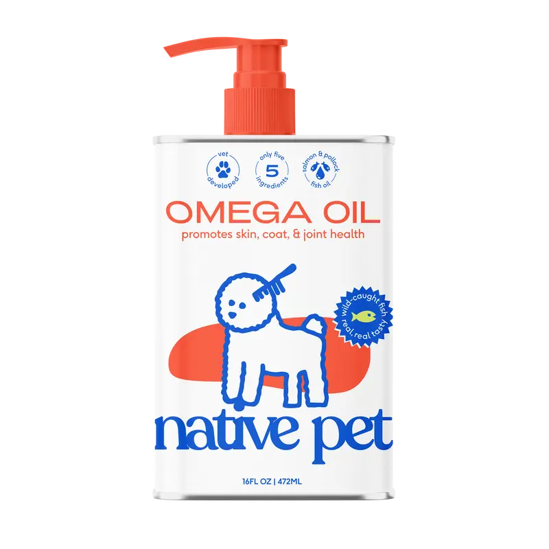 Omega 3 Fish Oil for Dogs & Cats - Promotes Healthy Skin, Shiny Coat, & Strong Joints