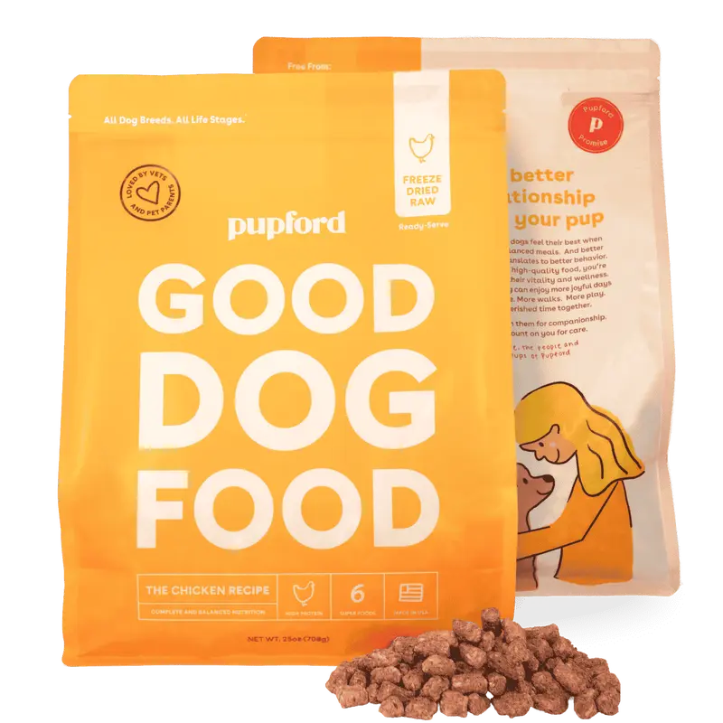 Freeze Dried Raw Good Dog Food By Pupford for your Pup Kibble