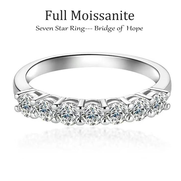 10/10 Moissanite Lab-Created 2Colors Set Ring 2CT VVS Clarity 14K Gold Plated Stackable 3 Stones Hypoallergenic Band for Women Wedding Engagement Birthday Gift Anniversary Prom Party Holiday Date Casual Bling Iced Jewelry