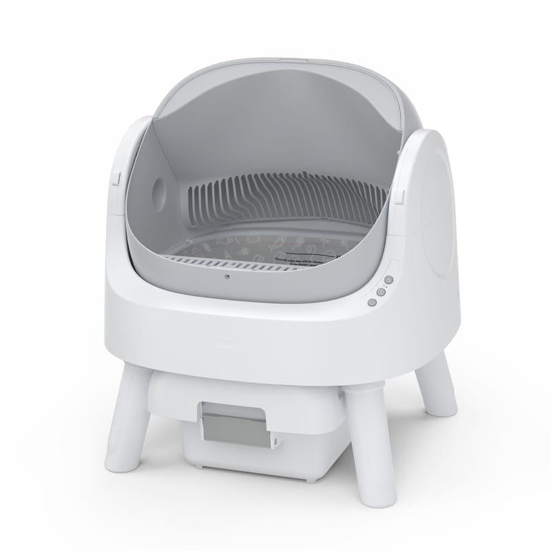 PetPivot AutoScooper 11 Open-Top Self-Cleaning Cat Litter Box,Odor-Free Waste Disposal includes Trash Bags
