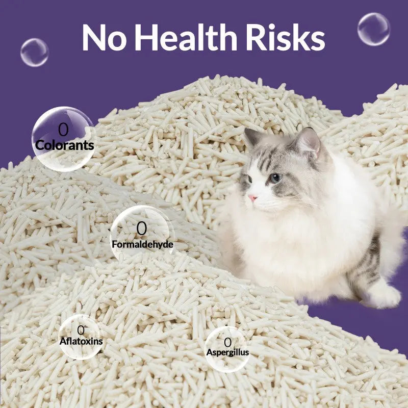 Tofu Cat Litter-Clumping, 100% Natural Organic, Flushable, Dust-Free, Odor Control, Low Tracking, Not Suitable for Automatic Litter Boxes Clean