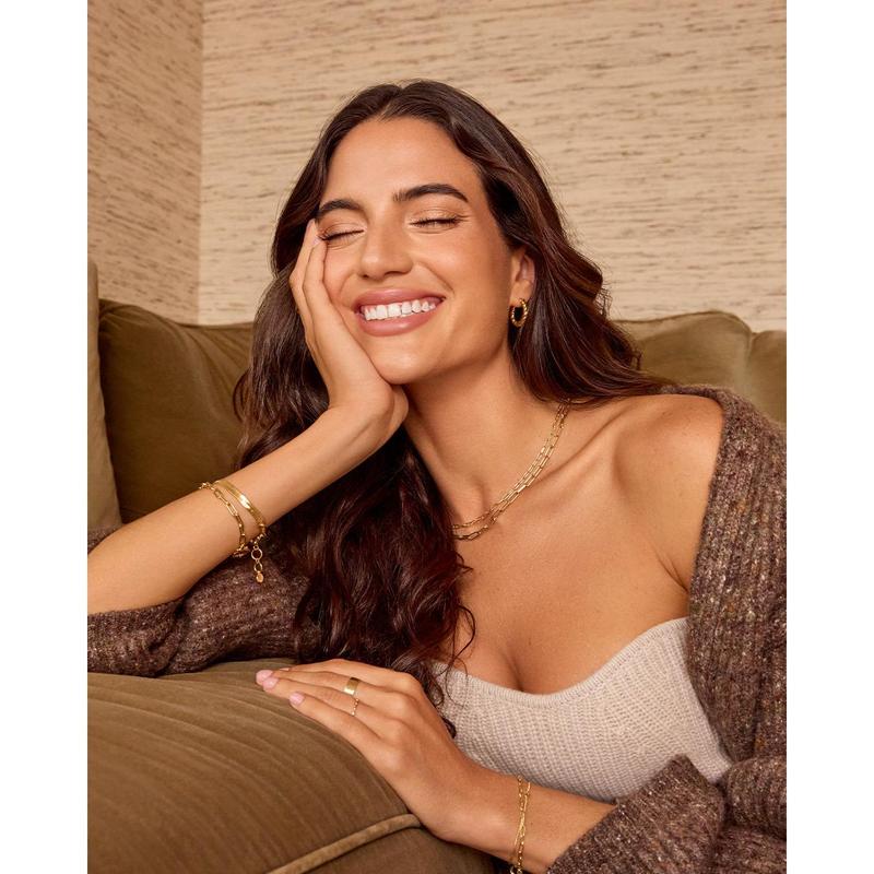 gorjana – Parker Necklace – 18K Gold-Plated Paperclip Chain – Timeless & Customizable Jewelry – Elegant Foundation for Layered Looks