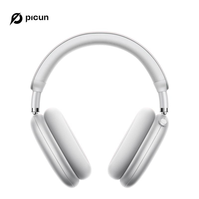 Picun F8 Pro Wireless Headphones - 52dB Noise Cancellation, 5 Smart ENC Mics, Detachable Fabric Ear Cushions, 140 Hour Standby, Seamless Dual Device Connection for All-Day Use and Boosted Productivity