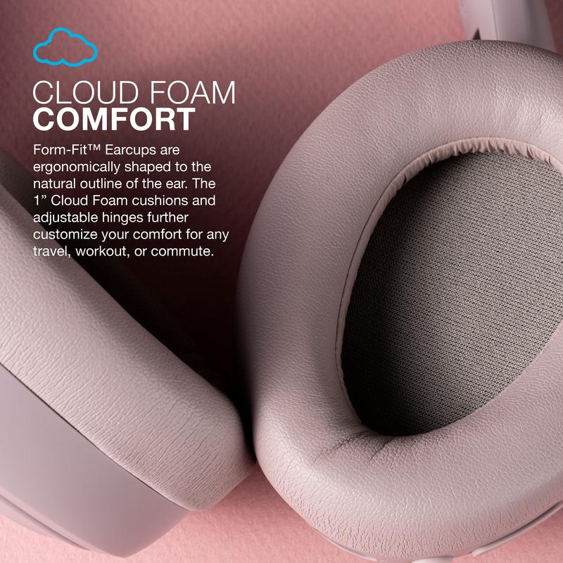 JLab JBuds Lux Active Noise Cancellation Wireless Bluetooth Headphones, Custom EQ, Over-Ear, Be Aware Safety Mode. Foldable, iPhone / Android