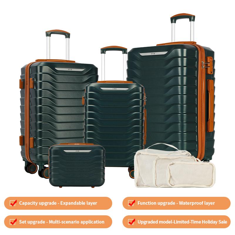 UUH Luggage Sets with TSA Locks -3pcs/4pcs/6pcs/7pcs/8pcs/9pcs Suitcases Sets-Travel and Moving Set(Family Set)