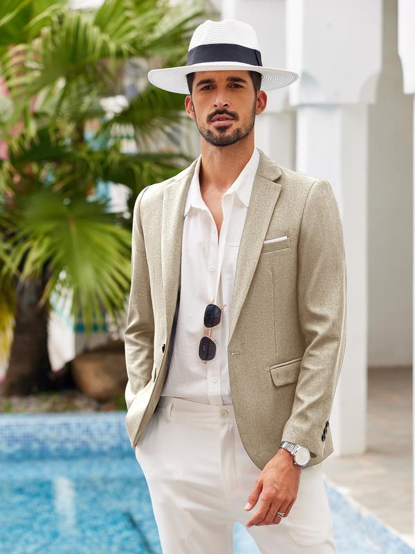 TikTok Shop Back to School COOFANDY Men's Blazer Casual Sport Coats Slim Fit One Button Suit Jacket Lightweight Sports Jacket