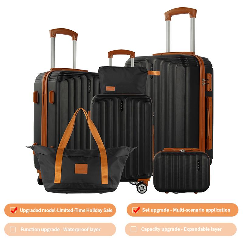 UUH Luggage Sets with TSA Locks -3pcs/4pcs/6pcs/7pcs/8pcs/9pcs Suitcases Sets-Travel and Moving Set(Family Set)