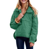 UANEO Womens Oversized Hooded Puffer Jacket Lightweight Pullover Hoodies Quilted Dolman Long Sleeve Warm Winter Coat