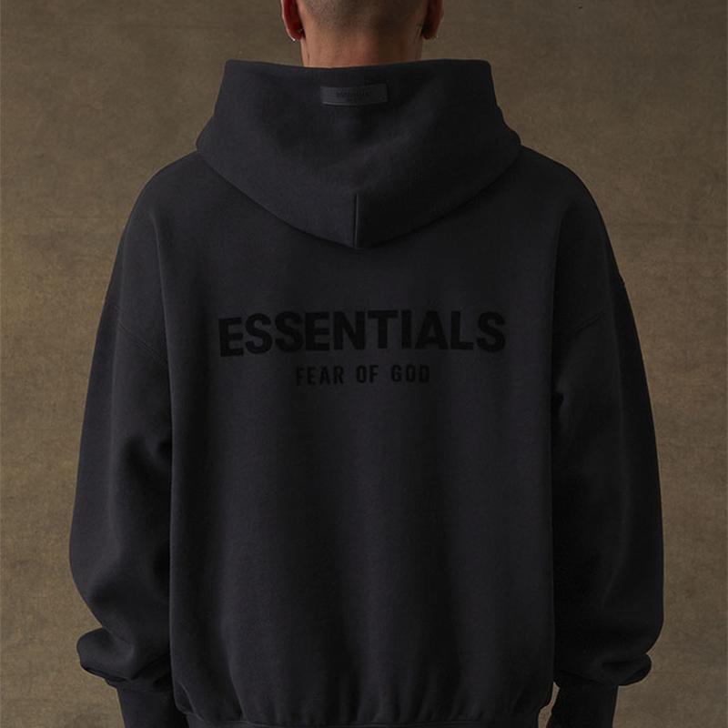 Fear of God Essentials Pullover Hoodie 'Stretch Limo' FW22 Casual Man Oversized Fit Medium Long Sleeve Stylish Menswear Sweatshirts Tops Graphic