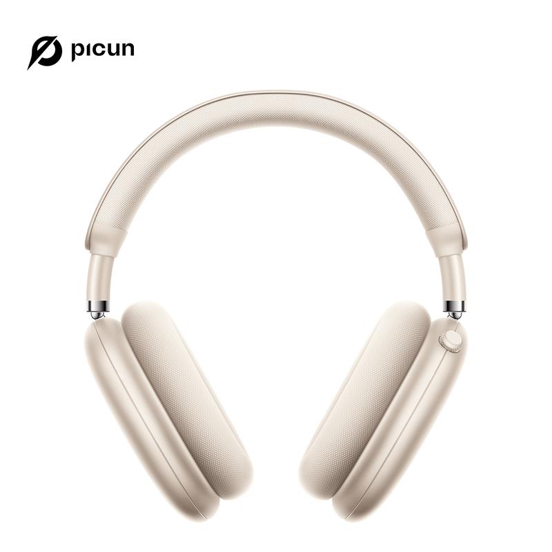 Picun F8 Pro Wireless Headphones - 52dB Noise Cancellation, 5 Smart ENC Mics, Detachable Fabric Ear Cushions, 140 Hour Standby, Seamless Dual Device Connection for All-Day Use and Boosted Productivity