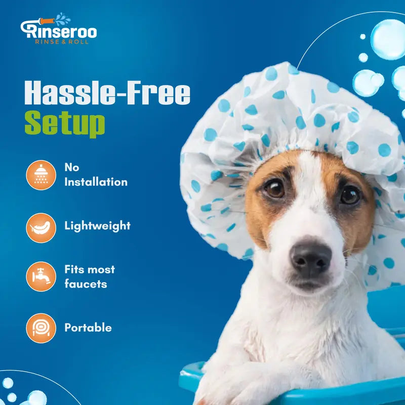 Rinseroo: GOLDEN TICKET WINNER: SHARK TANK! No-Install Tub Faucet Sprayer – 5 ft. Shower HoseTub Spout Attachment , Hair Washing, Baby Bath, Pet Care
