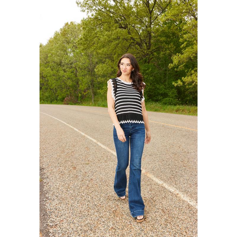 3 LENGTHS The Gwen from Lovervet: Mid-Rise Tummy Control Flare Denim Fit Jean Womenswear Bottom
