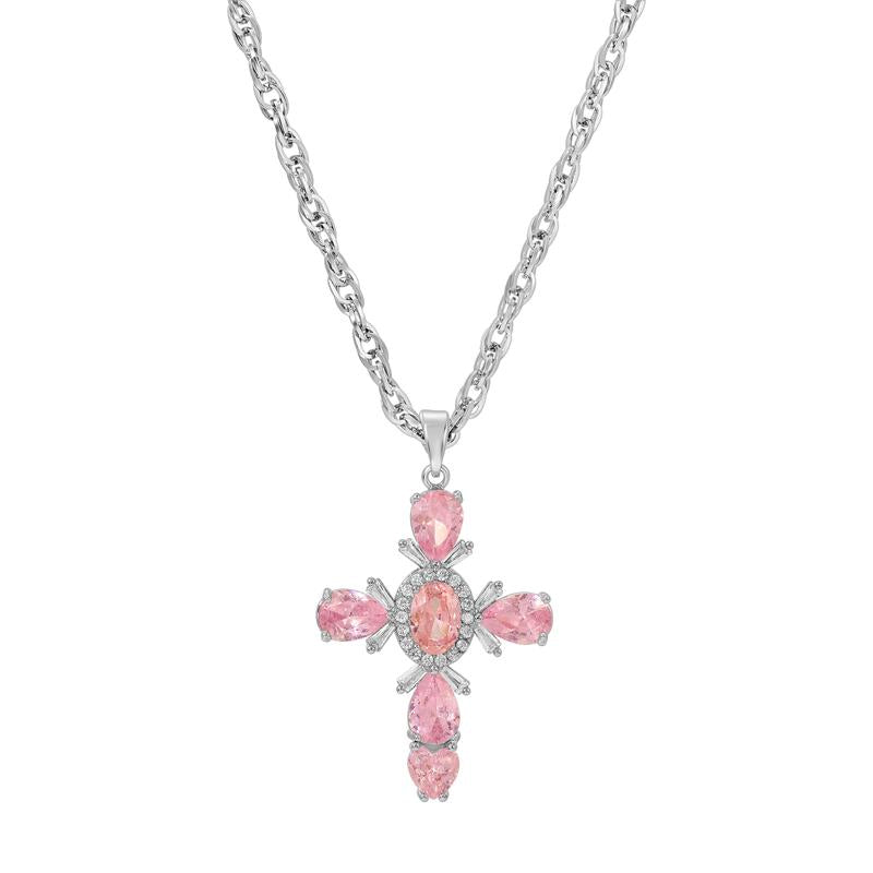 Chromatic Colorful Cross Necklace