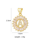 [LeBijouLab] 2 Pieces Initial Letter Necklace Set with Zirconia Stones, Golden & Silver Bubble Initial Necklaces for Women, Birthday Gifts Anniversary Gift Initial Letter Alphabet Necklace
