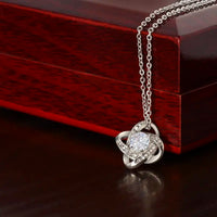 To My Beautiful Granddaughter - Always Be Brave And Be Strong - Love Knot Necklaces