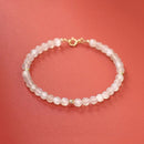 Crystal Bracelet For Women - 6mm Beads Moonstone Moonstone Bracelets For Women for Emotional Balance - Gifts For Women