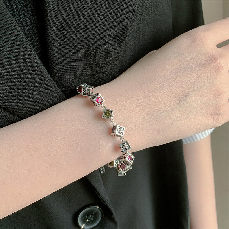 S925 dice bracelet