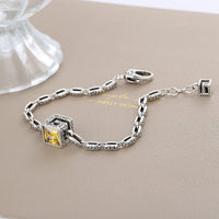 S925 letter G cube bracelet