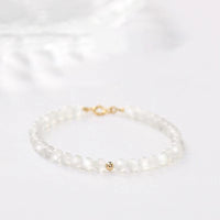 Crystal Bracelet For Women - 6mm Beads Moonstone Moonstone Bracelets For Women for Emotional Balance - Gifts For Women