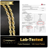 Holylegend 14K Gold-Plated Rope, Cuban, Figaro Set, 24" Length, Necklaces & Bracelet