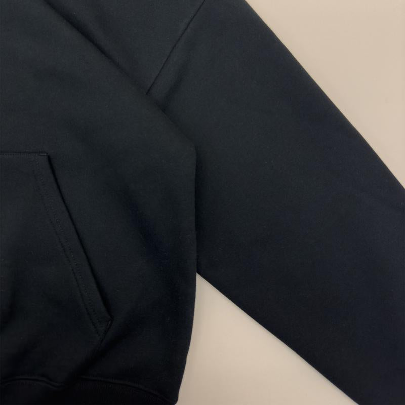 350 GSM 'Black' Fleece Hoodie