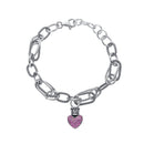 S925 Heart Crown Patchwork Bracelet