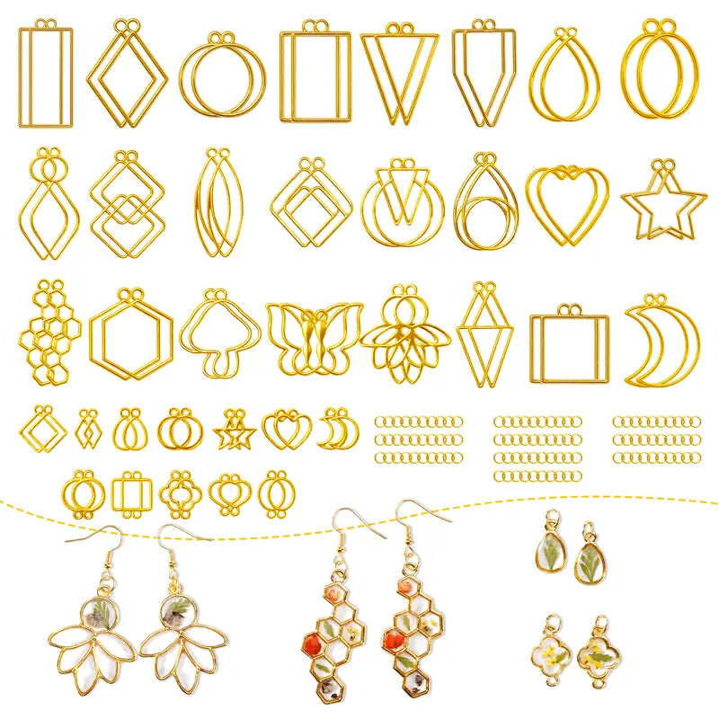 153 PCS Jewelry Making Kit, Beginner Resin Kit,Resin Accessories for Keychains, Jewelry, Earrings, Necklaces, Pendants,DIY Handmade Holiday Gift Crafts,Comes With Tutorial For Beginners,85Pcs Dried Flowers Kit - Let's Resin
