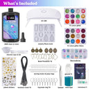 153 PCS Jewelry Making Kit, Beginner Resin Kit,Resin Accessories for Keychains, Jewelry, Earrings, Necklaces, Pendants,DIY Handmade Holiday Gift Crafts,Comes With Tutorial For Beginners,85Pcs Dried Flowers Kit - Let's Resin