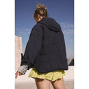 UANEO Womens Oversized Hooded Puffer Jacket Lightweight Pullover Hoodies Quilted Dolman Long Sleeve Warm Winter Coat
