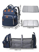 Cute Multifunctional Diaper Bag Backpack with Changing Station, Multifunction Large Capacity Backpack, Lightweight Foldable Mesh Backpack, Portable Travel Backpack with Zipper for Newborn, Travel Accessories, Everyday Bags, Diaperbags