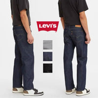LEVI'S Men's Levis 501 Original Shrink-To-Fit Jeans Rigid Black 501-2226 Rigid Silver 501-1403 Rigid Dark 501-0000 Hip Hop Original Denim Jeans