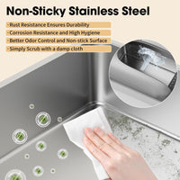 XXL Cat Litter Box Stainless Steel 20L with Lid, XL Large Metal Litter Box High Sided Design,Anti-Urine Leakage, Include Cat Mat & Litter Scoop, Never Absorbs Odors, Easy Cleaning, Non-Sticky,#Catsoft #catlovers