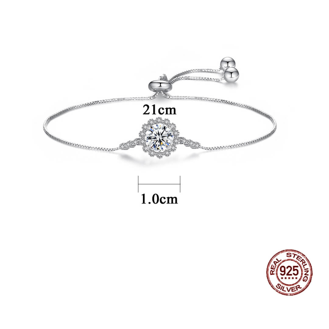 S925 Snowflake Moissanite Bracelet