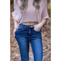 3 LENGTHS The Rachel by Lovervet: High-Rise Tummy Control Bootcut Denim Fabric Fit Jeans Generous Front Pockets