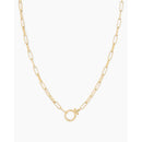 gorjana – Parker Necklace – 18K Gold-Plated Paperclip Chain – Timeless & Customizable Jewelry – Elegant Foundation for Layered Looks