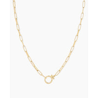 gorjana – Parker Necklace – 18K Gold-Plated Paperclip Chain – Timeless & Customizable Jewelry – Elegant Foundation for Layered Looks