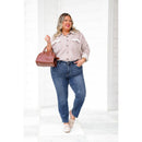 Judy Blue Meant To Be Mid Rise Dark Wash Multiple Inseam Relaxed Fit Jeans