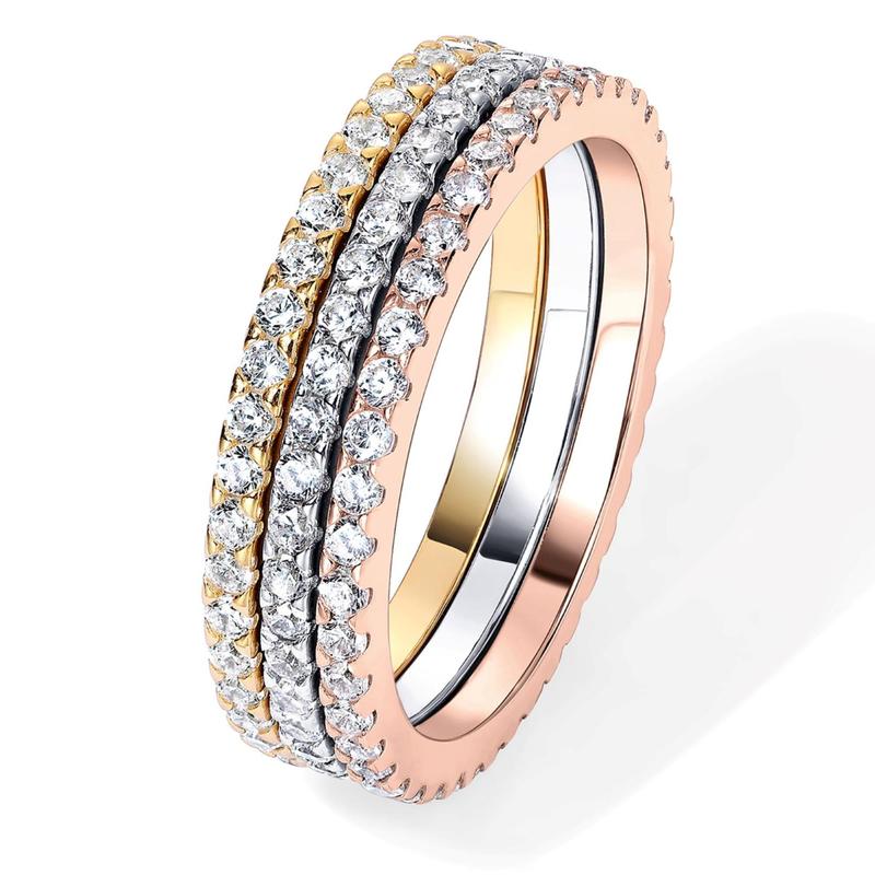 Yellow White & Rose Gold / 5