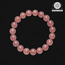 Natural Strawberry Quartz Beaded Bracelet – Genuine Crystal Healing Stone Jewelry