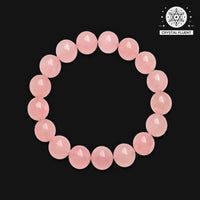 Natural Madagascar Rose Quartz Beaded Bracelet – Genuine Pink Gemstone Jewelry