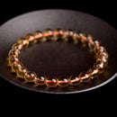 Natural Citrine Beaded Bracelet – Genuine Yellow Crystal Gemstone Jewelry