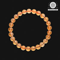 Natural Citrine Beaded Bracelet – Genuine Yellow Crystal Gemstone Jewelry