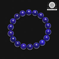 Natural Lapis Lazuli Beaded Bracelet – Genuine Afghan Blue Gemstone Jewelry for Men and Women