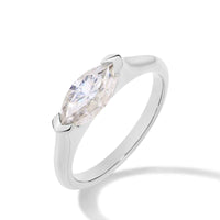 1CT Marquise Shape Synthetic Moissanite Ring 925 Sterling Silver Rings Daily Wear Birthday Present Fine Jewelry R135
