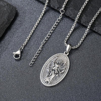 DRINSPER Hecate Necklace 925 Sterling Silver Goddess of Witches of Magic Hekate Pendant Necklace Ancient Greek Mythology Night of Hekate The Ancient Origins of the Goddess of Witchcraft and Moon Amulet Jewelry Pagan Jewelry for Women Men