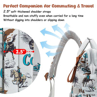 Wrangler WildWest Travel Backpack with Side Wipes Pocket, Waterproof Pocket, Large Capacity Carry On Diaper Backpack for Work, Travel, School, Hiking