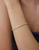 PAVOI 14K Gold Plated Tennis Jewelry Set for Women – 18" Pear-Cut Simulated Diamond Tennis Necklace & Bezel Set Pear Cubic Zirconia Tennis Bracelet - Trendy Gold Jewelry - TikTok Exclusive Bundle