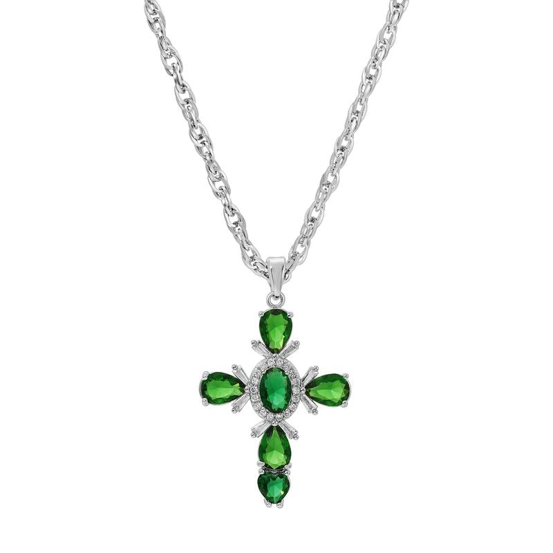 Chromatic Colorful Cross Necklace
